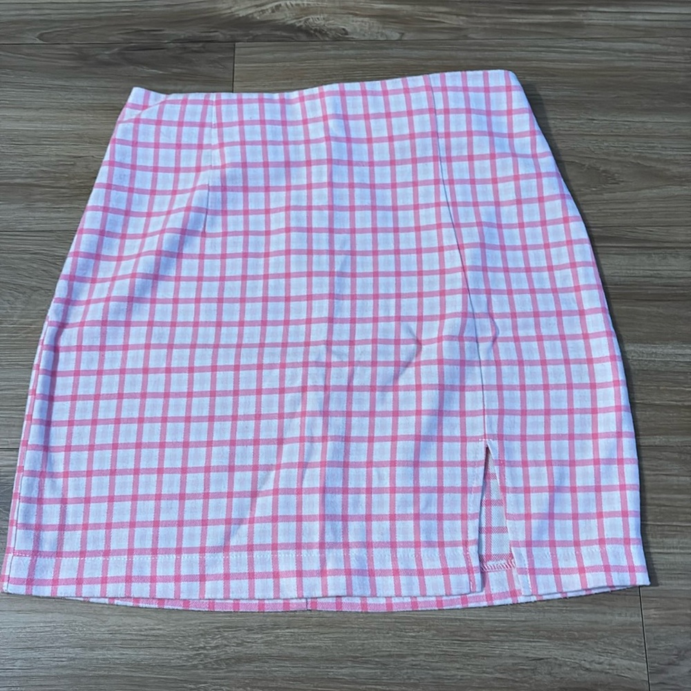Plaid Pink Mini Skirt